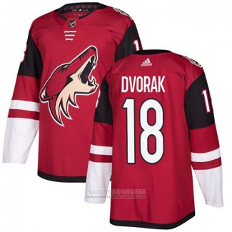 Camiseta Hockey Arizona Coyotes 18 Christian Dvorak Autentico Classic Rojo