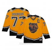 Camiseta Hockey Boston Bruins Ray Bourque Mitchell & Ness 1996-97 Captain Patch Azul Line Oro