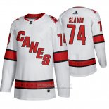 Camiseta Hockey Carolina Hurricanes Jaccob Slavin Segunda Autentico Jugador Blanco