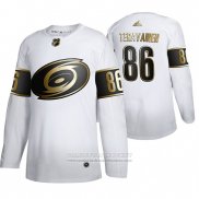 Camiseta Hockey Carolina Hurricanes Teuvo Teravainen Golden Edition Blanco