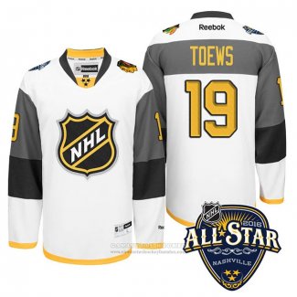 Camiseta Hockey Chicago Blackhawks 19 Jonathan Toews 2016 All Star Blanco