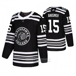 Camiseta Hockey Chicago Blackhawks Artem Anisimov Winter Classic Negro