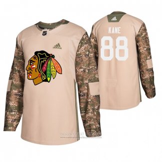 Camiseta Hockey Chicago Blackhawks Patrick Kane Dia De Los Veteranos Camuflaje