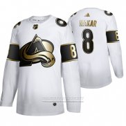 Camiseta Hockey Colorado Avalanche Cale Makar Golden Edition Limited Blanco