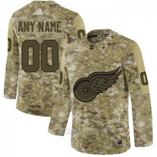 Camiseta Hockey Detroit Red Wings 2019 Salute to Service Personalizada Camuflaje