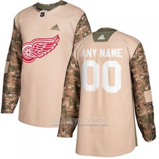 Camiseta Hockey Detroit Red Wings Autentico 2017 Dia De Los Veteranos Stitched Personalizada Camuflaje