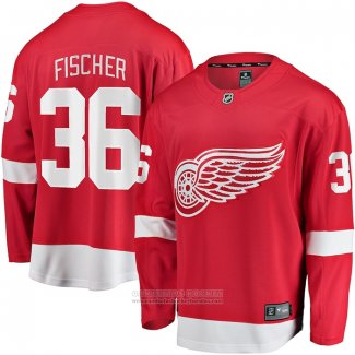 Camiseta Hockey Detroit Red Wings Christian Fischer Primera Breakaway Rojo