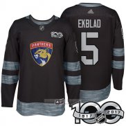 Camiseta Hockey Florida Panthers 5 Aaron Ekblad 2017 100 Aniversario Negro