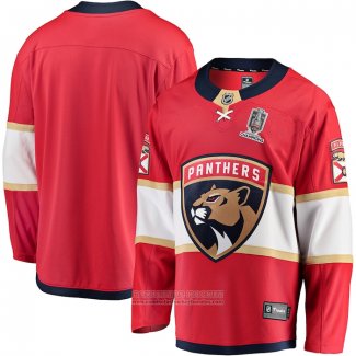 Camiseta Hockey Florida Panthers Primera 2024 Stanley Cup Champions Breakaway Rojo