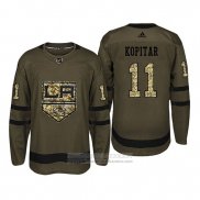 Camiseta Hockey Los Angeles Kings 11 Anze Kopitar Camuflaje Salute To Service