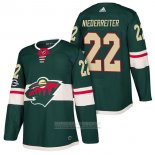 Camiseta Hockey Minnesota Wild 22 Niederreiter Autentico Primera 2018 Verde