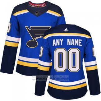 Camiseta Hockey Mujer St. Louis Blues Primera Personalizada Azul