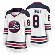 Camiseta Hockey Mujer Winnipeg Jets Jacob Trouba Heritage Fanatics Breakaway Blanco