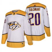 Camiseta Hockey Nashville Predators 20 Miikka Salomaki Autentico Segunda 2018 Blanco