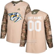 Camiseta Hockey Nashville Predators Camuflaje Autentico 2017 Dia De Los Veteranos Stitched Personalizada