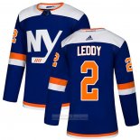 Camiseta Hockey New York Islanders 2 Nick Leddy Autentico Alterno Azul