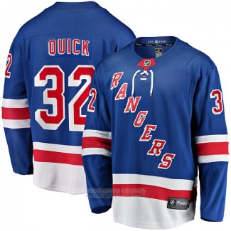 Camiseta Hockey New York Rangers Jonathan Quick Primera Breakaway Azul