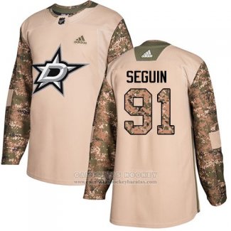 Camiseta Hockey Nino Dallas Stars 91 Tyler Seguin Camuflaje Autentico 2017 Dia De Los Veteranos Stitched