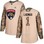 Camiseta Hockey Nino Florida Panthers 1 Roberto Luongo Camuflaje Autentico 2017 Dia De Los Veteranos Stitched