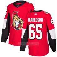 Camiseta Hockey Nino Ottawa Senators 65 Erik Karlsson Rojo Primera Autentico Stitched