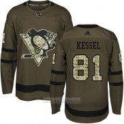 Camiseta Hockey Nino Pittsburgh Penguins 81 Phil Kessel Salute To Service 2018 Verde