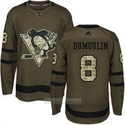 Camiseta Hockey Pittsburgh Penguins 8 Brian Dumoulin Salute To Service 2018 Verde