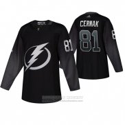 Camiseta Hockey Tampa Bay Lightning Erik Cernak Alterno Negro