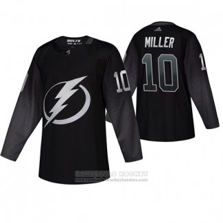 Camiseta Hockey Tampa Bay Lightning J. T. Miller Alterno Negro