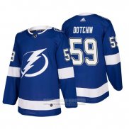 Camiseta Hockey Tampa Bay Lightning Jake Dotchin Primera Autentico Jugador Azul