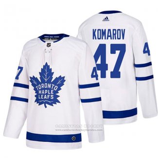 Camiseta Hockey Toronto Maple Leafs 47 Leo Komarov Segunda 2017-2018 Blanco