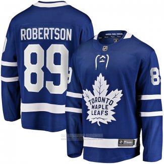 Camiseta Hockey Toronto Maple Leafs Nicholas Robertson Primera Premier Breakaway Azul