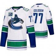 Camiseta Hockey Vancouver Canucks 77 Nikolay Goldobin 2019-20 Segunda Autentico Blanco