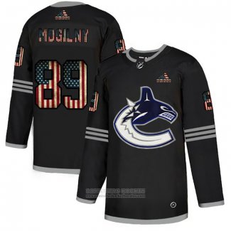 Camiseta Hockey Vancouver Canucks Mogilny 2020 USA Flag Negro2