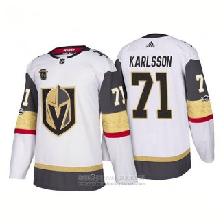 Camiseta Hockey Vegas Golden Knights 71 William Karlsson Segunda 2018 Blanco