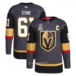 Camiseta Hockey Vegas Golden Knights Mark Stone 2023 Stanley Cup Champions Autentico Alterno Gris