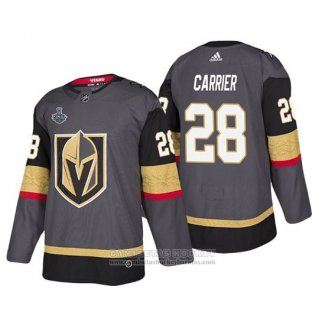 Camiseta Hockey Vegas Golden Knights William Carrier Bound Patch 2018 Stanley Cup Final Gris