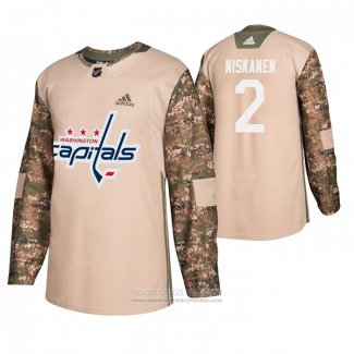 Camiseta Hockey Washington Capitals Matt Niskanen Dia De Los Veteranos Camuflaje