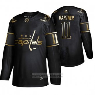 Camiseta Hockey Washington Capitals Mike Gartner Golden Edition Retired Negro