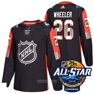 Camiseta Hockey Winnipeg Jets 26 Blake Wheeler Negro 2018 All Star Autentico