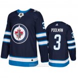 Camiseta Hockey Winnipeg Jets Tucker Poolman Primera Autentico Azul