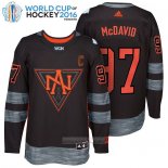 Camiseta Hockey America del Norte Connor Mcdavid 97 Premier 2016 World Cup Negro