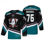 Camiseta Hockey Anaheim Ducks Josh Mahura Alterno 25 Aniversario Autentico Negro Tercera