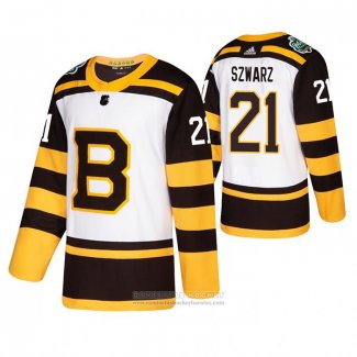 Camiseta Hockey Boston Bruins Jordan Szwarz Winter Classic Blanco