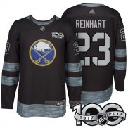 Camiseta Hockey Buffalo Sabres 23 Sam Reinhart 2017 100 Aniversario Negro