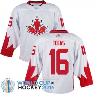 Camiseta Hockey Canada Jonathan Toews 2016 World Cup Blanco