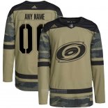 Camiseta Hockey Carolina Hurricanes Personalizada Military Appreciation Team Autentico Practice Camuflaje