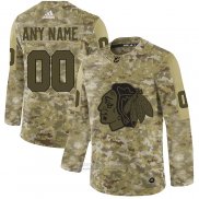 Camiseta Hockey Chicago Blackhawks 2019 Salute to Service Personalizada Camuflaje