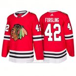 Camiseta Hockey Chicago Blackhawks 42 Gustav Forsling 2018 Rojo