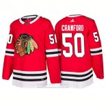 Camiseta Hockey Chicago Blackhawks 50 Corey Crawford Primera 2018 Rojo