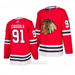 Camiseta Hockey Chicago Blackhawks 91 Drake Caggiula 2019-20 Primera Autentico Rojo